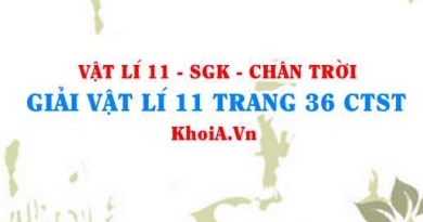 Giải Vật lí 11 trang 36 Chân trời Sáng tạo